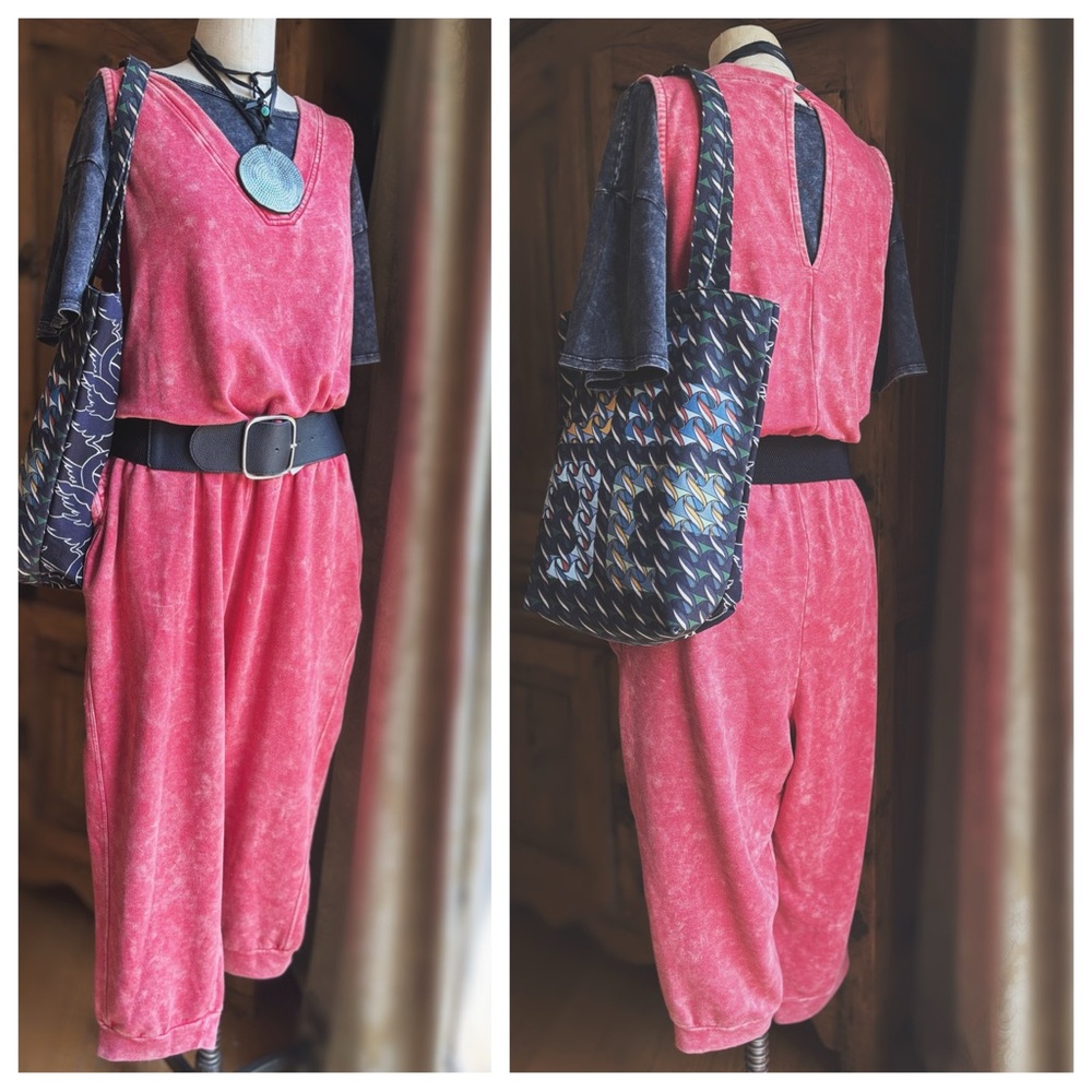 NWT Boutique Acid Wash Pink Sweatshirt Romper Jumpsuit Plus Size 20 - Picture 4 of 11
